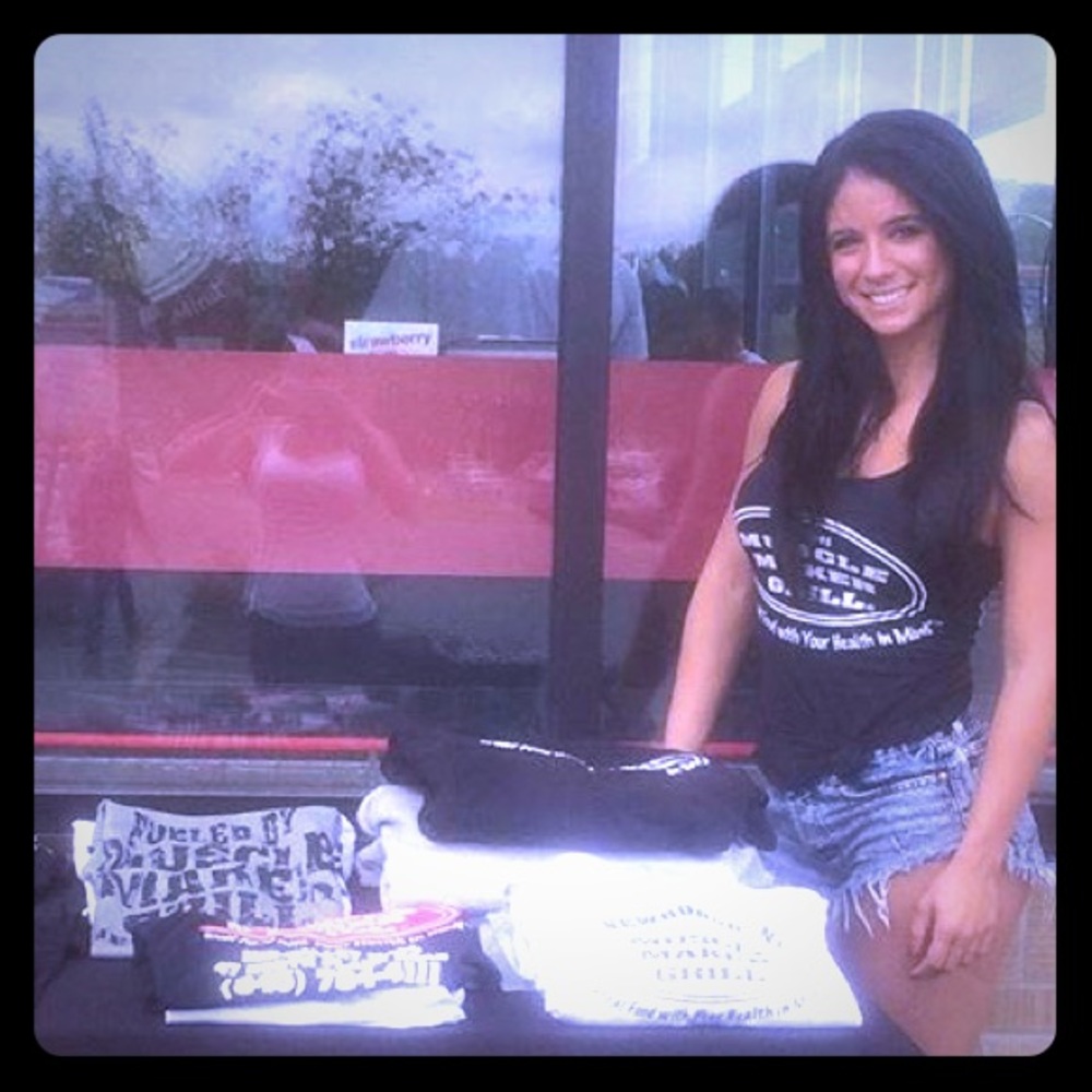 High-waisted cheeky denim shorts